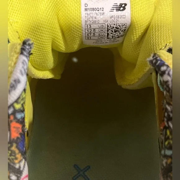 New Balance Fresh Foam X 1080V12 Lemonade Serene Blue Sneakers Size 13.
